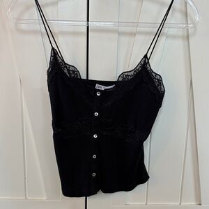 Zara Black Camisole with Lace Detail